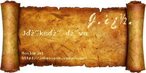 Jáksó Éva névjegykártya